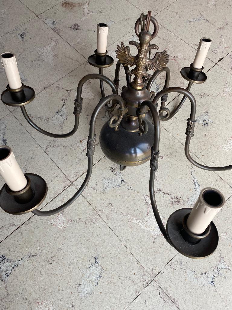 Antieke kroonluchter, Ophalen, Gebruikt, Overige materialen, Jaren 50,60