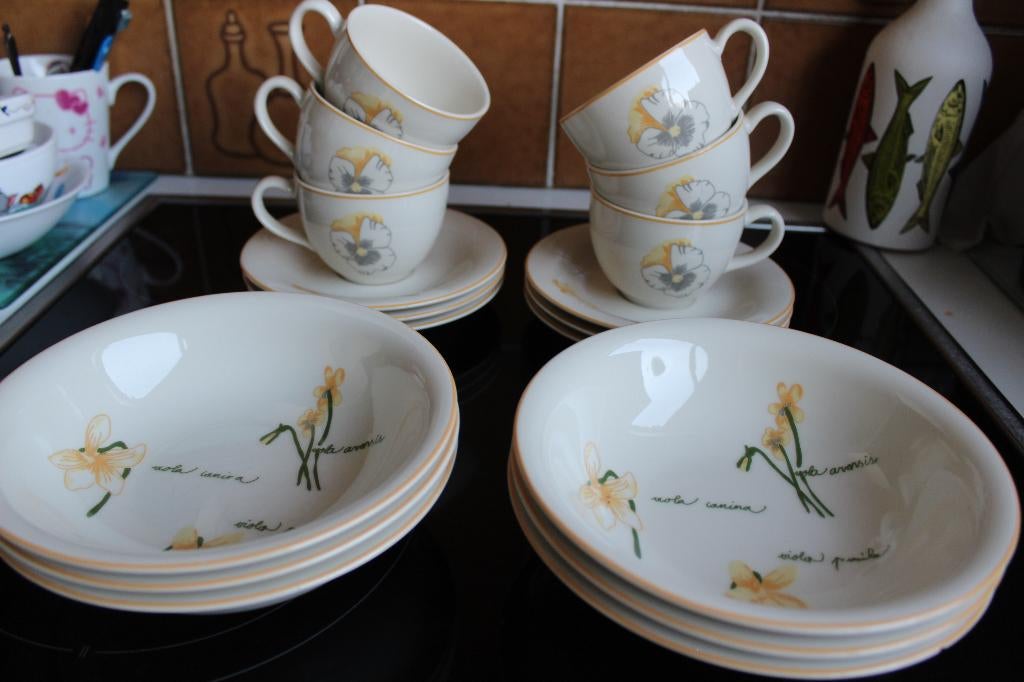 VANCLEEF servies 'Viola'  super kwaliteit., Keramiek, Ophalen of Verzenden, Zo goed als nieuw, Overige stijlen