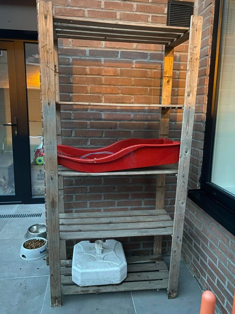 Houten rek, Tuin en Terras, Ophalen, Gebruikt