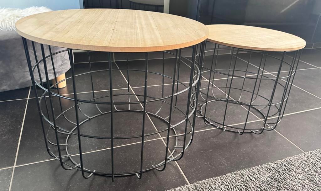 Tables basses Duo, Enlèvement, Comme neuf, Rond, Bois