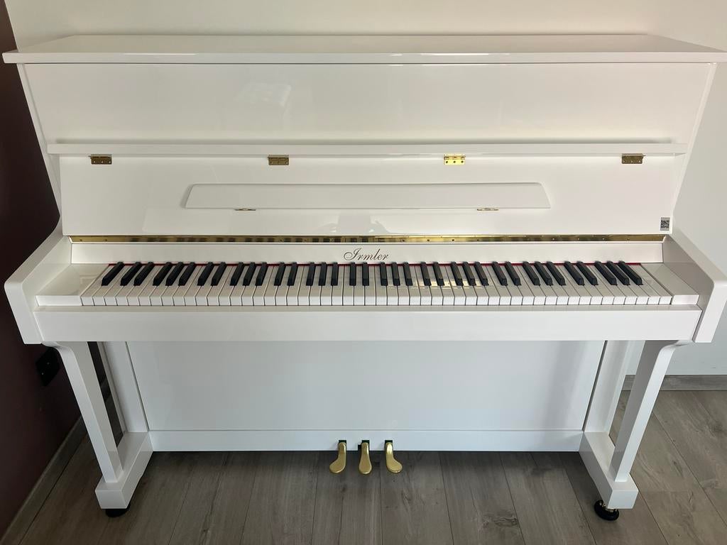 Piano Imler P118 nieuwstaat, Ophalen, Wit, Zo goed als nieuw, Piano