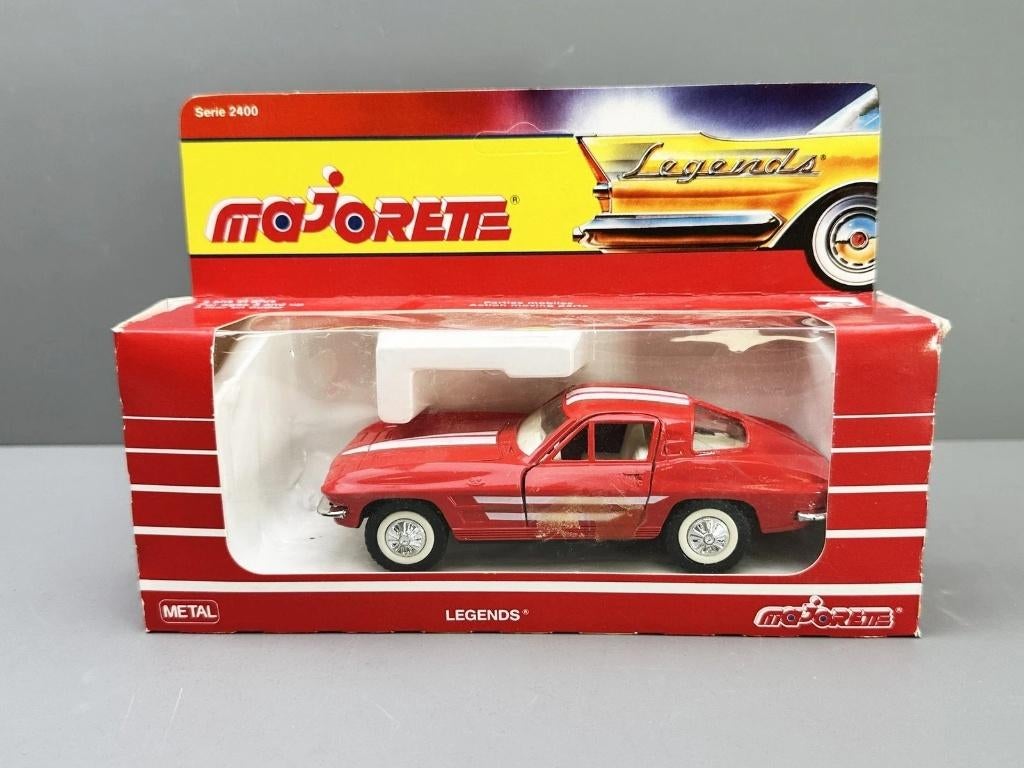 1:32 Majorette 1963 Red Chevrolet Corvette StingRay red, Hobby & Loisirs créatifs, Voitures miniatures | 1:32, Enlèvement ou Envoi