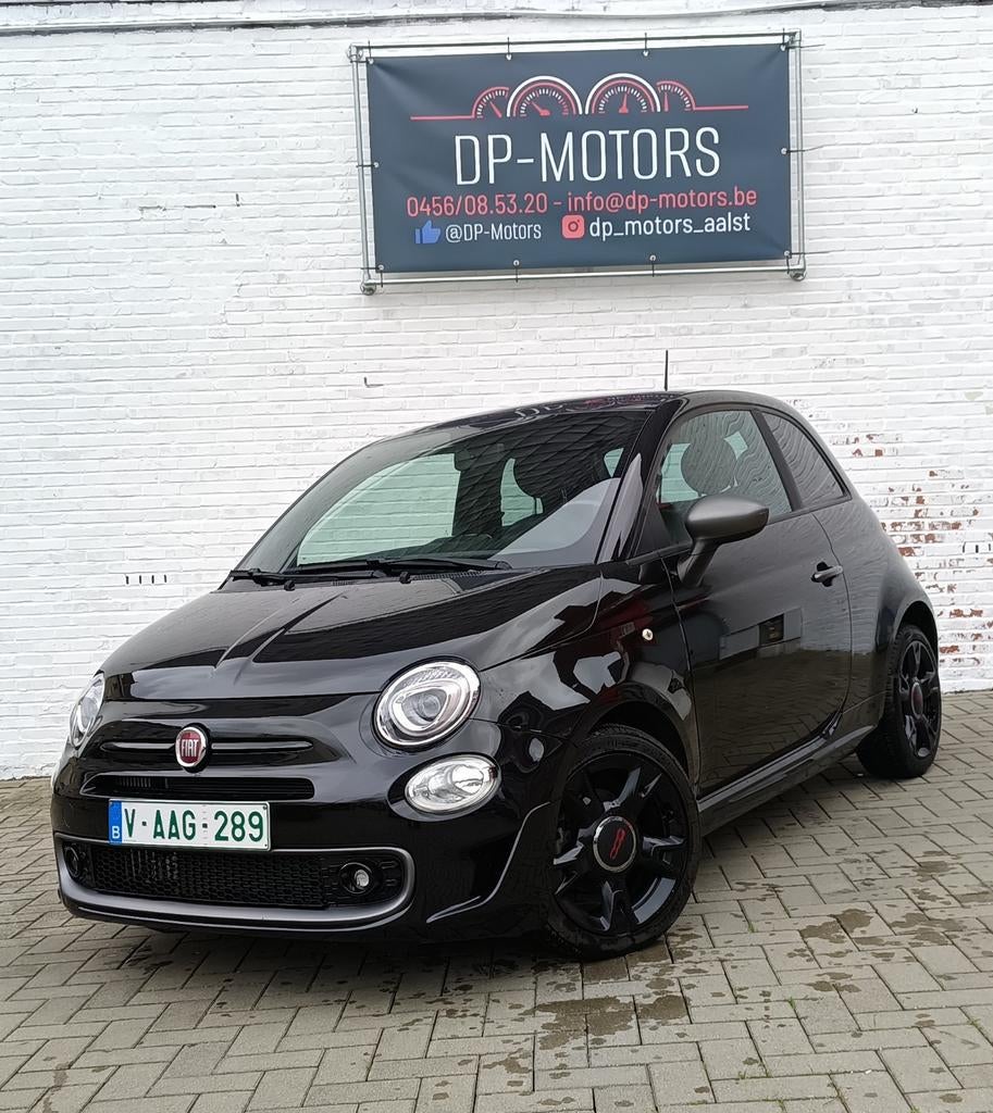 Fiat 500 Sport 0.9 twin air 12m Garantie Full option carbon, Auto's, Fiat, Alcantara, Bedrijf, Grijs, Open dak