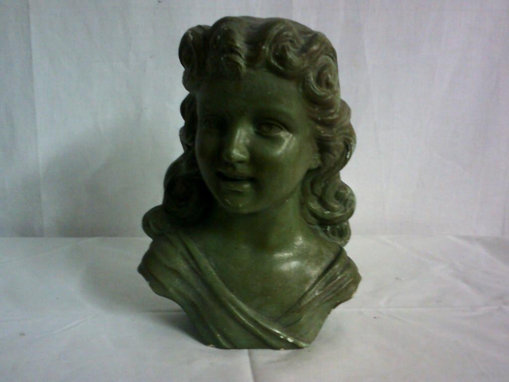 BUSTE DE FEMME, Antiquités & Art, Enlèvement, Buste, Vert, Femme