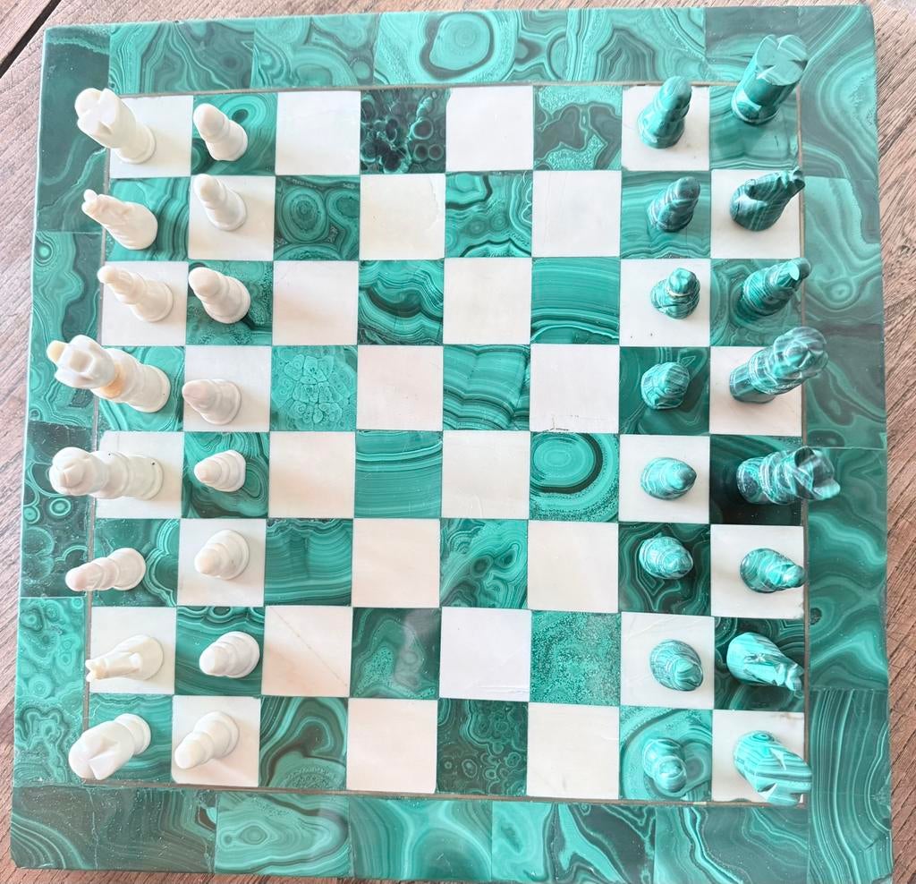 Schaakspel malachiet, Een of twee spelers, Ophalen, Gebruikt