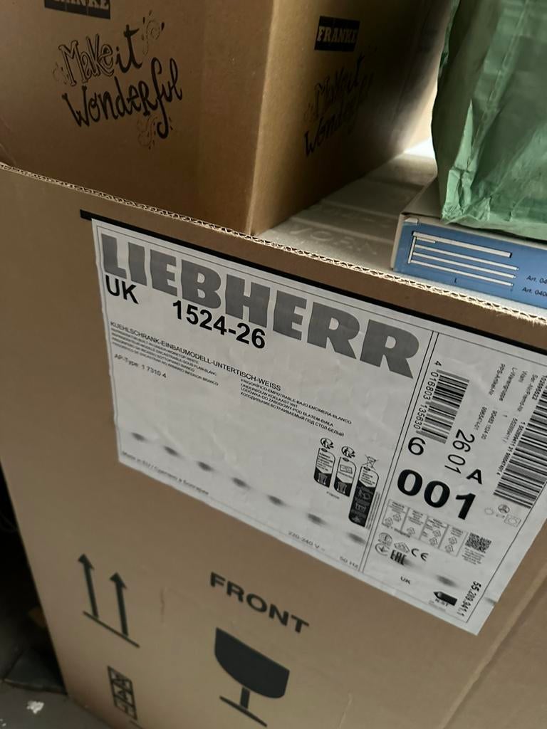 Frigo sous plan Liebherr, Ophalen, Nieuw