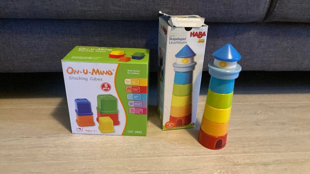 Houten stapeltoren HABA + stapeltoren bekers, Ophalen, Nieuw, Overige typen