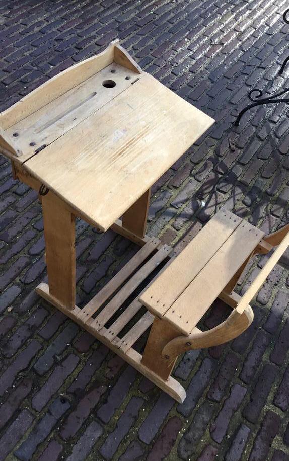 Klein kinderbureautje, Ophalen, Gebruikt, Hout