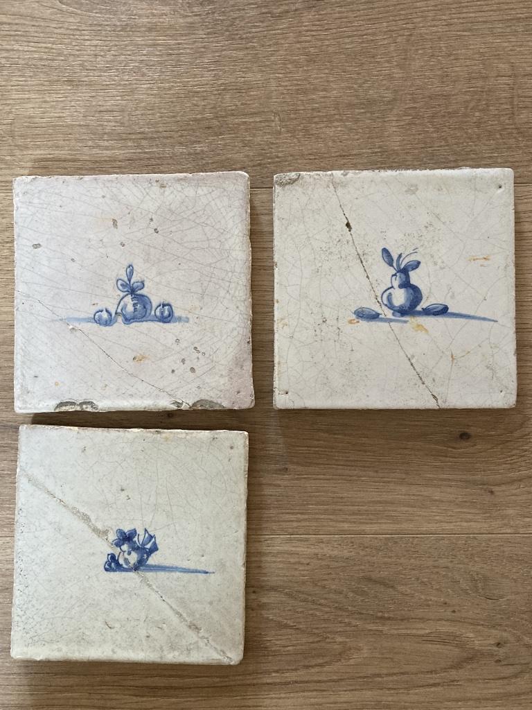 hand beschilderde Delftse tegels, Antiek en Kunst, Curiosa en Brocante, Ophalen