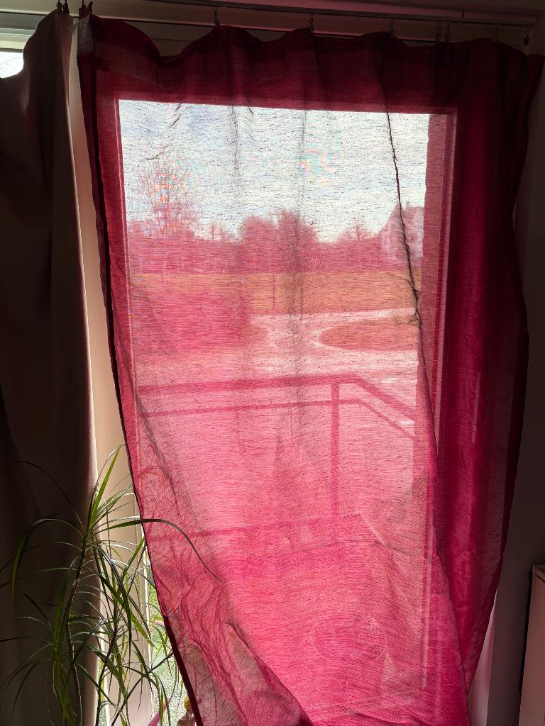 Grand rideau rose indien IKEA 140 cm sur 295 cm, Enlèvement ou Envoi, Utilisé