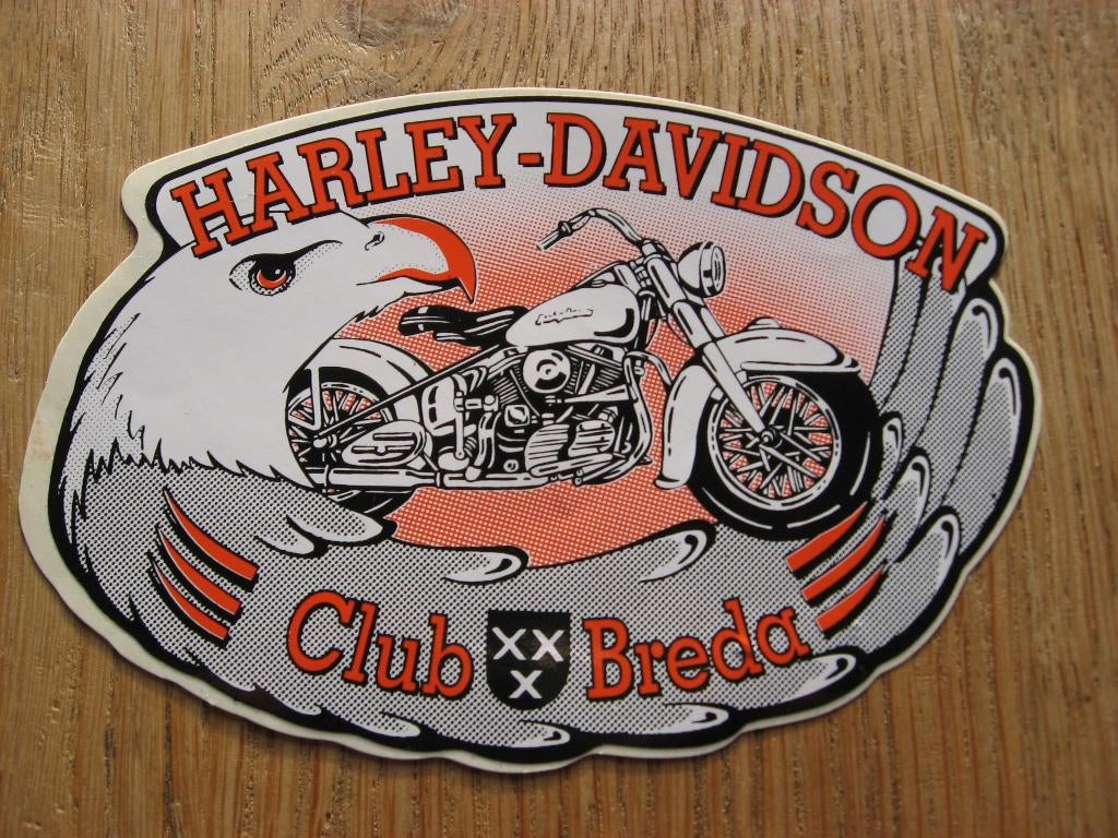 Harley-Davidson Club Breda Sticker, Verzamelen, Ophalen of Verzenden, Nieuw, Auto of Motor