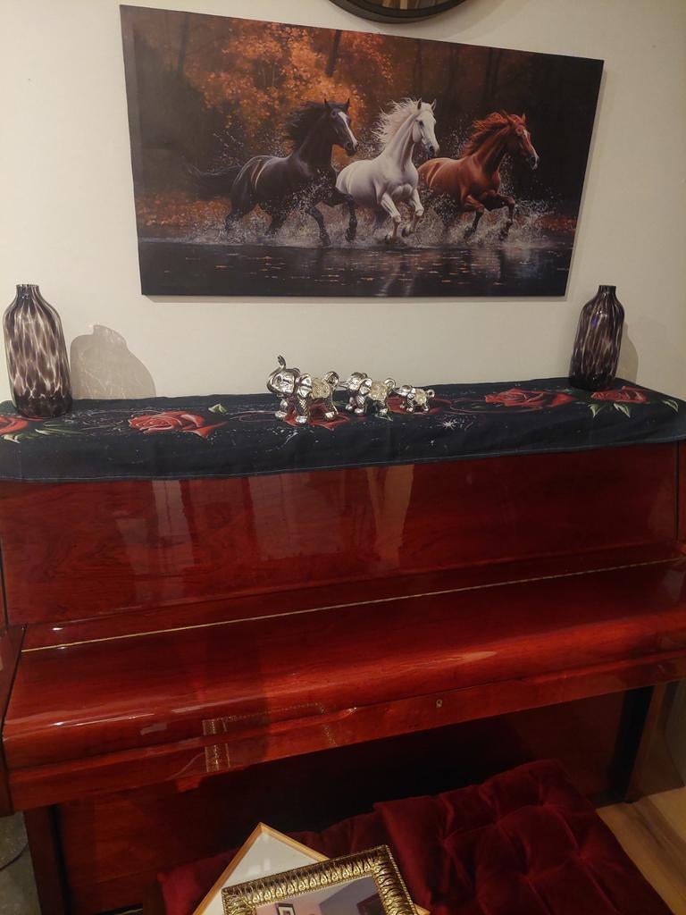 Piano droit marque bellman acajou, Musique & Instruments, Pianos, Enlèvement, Utilisé, Autres types, Autres couleurs