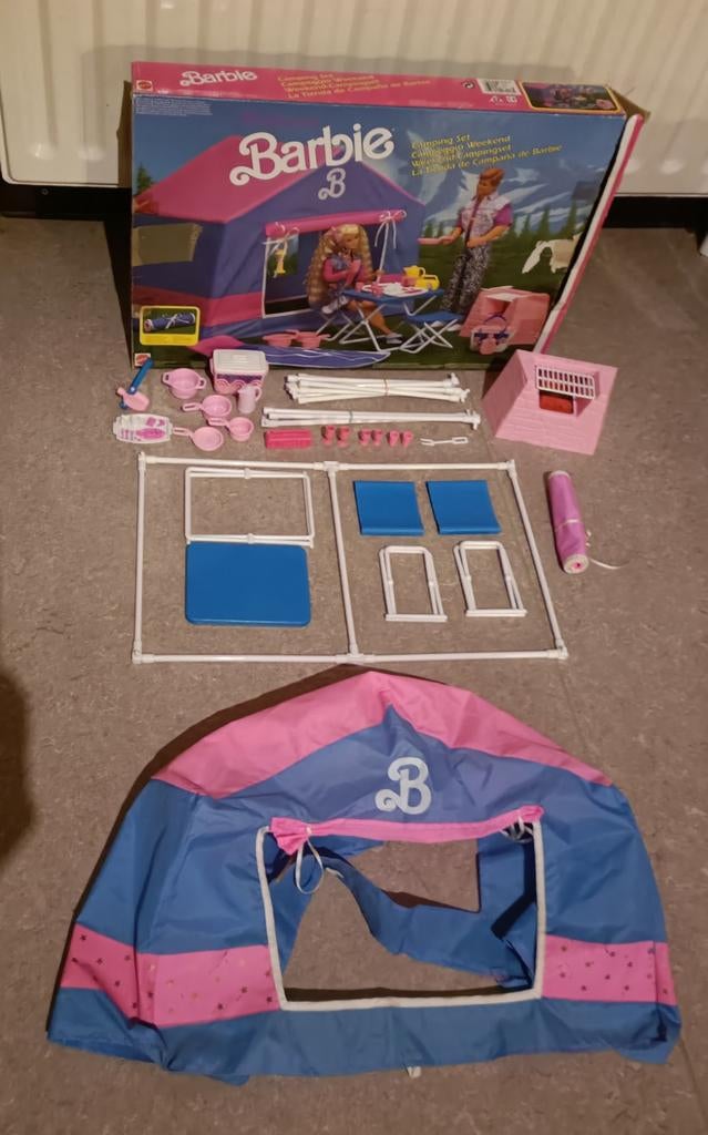 Vintage Barbie Camping set weekend 1991, Ophalen of Verzenden, Gebruikt