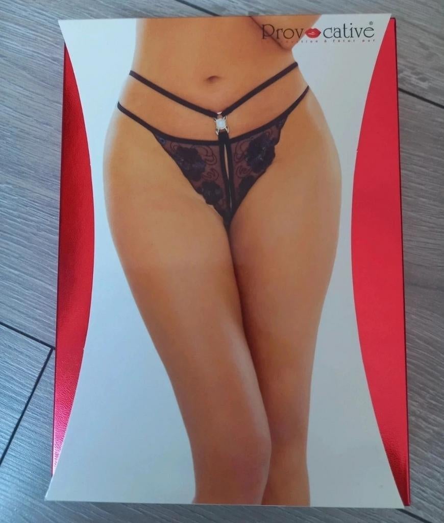 Thong noir ouvert - PR1709 - Marque Provocative, Vêtements | Femmes, Provocative, Enlèvement, Noir, String