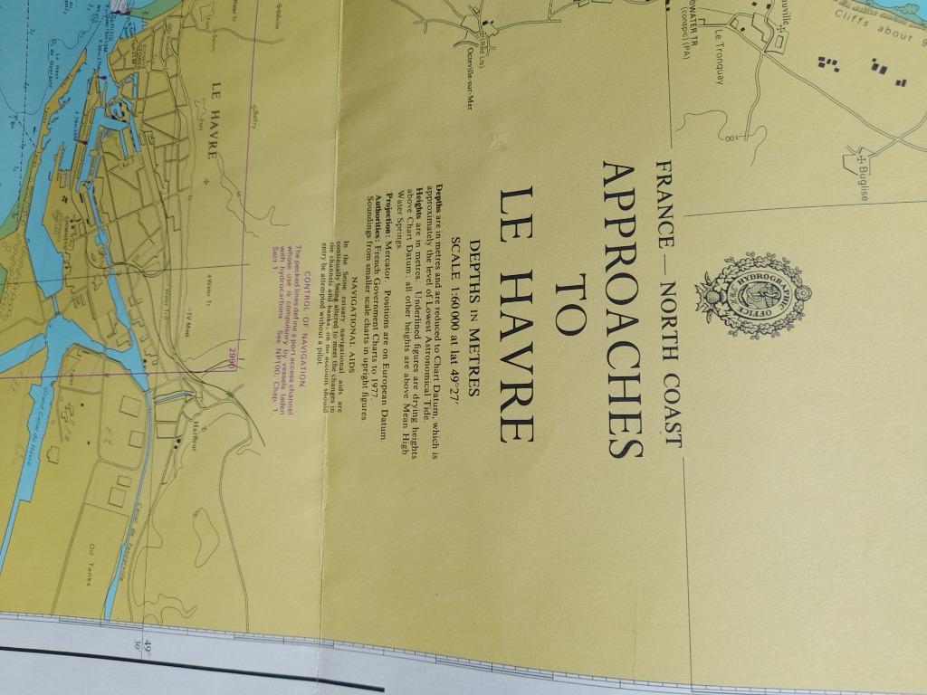 zeekaarten meerdere groot deel is reeds weg, Ophalen, Gebruikt, Zeilboot, Kaart, Foto of Prent