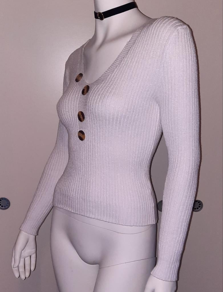 Shein trui/longsleeve "M", Kleding | Dames, Truien en Vesten, Maat 38/40 (M), Wit, Ophalen of Verzenden, Zo goed als nieuw