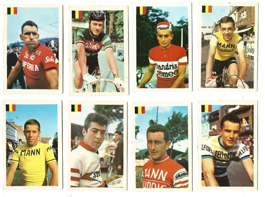 19 x Chromo  :  WIELRENNERS, Verzenden, Zo goed als nieuw, 1940 tot 1960, Prent