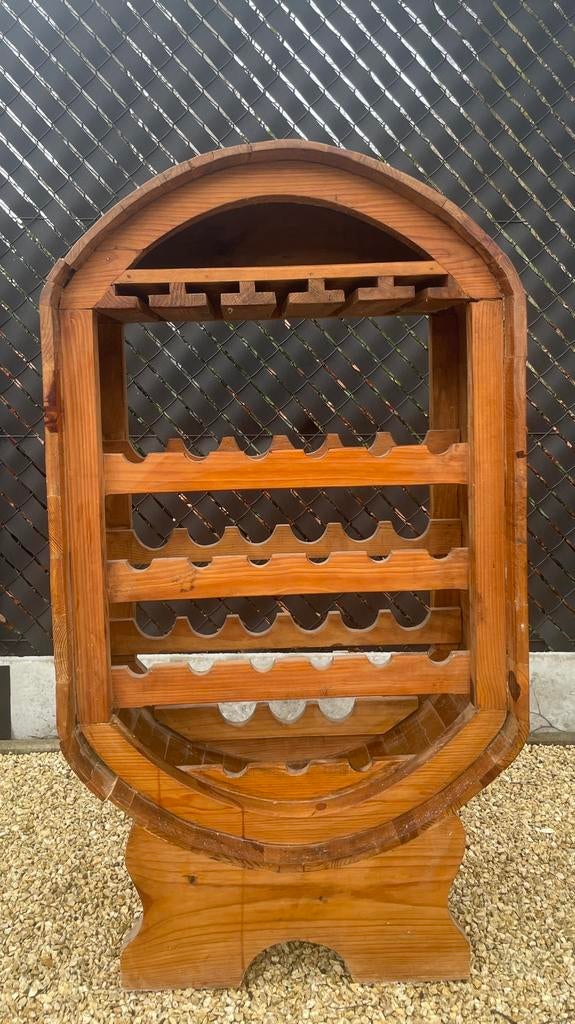 Houten wijnrek / wijnbar – Made in Mexico, Huis en Inrichting, Ophalen