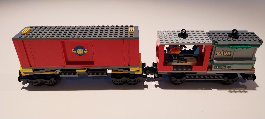 Lego trein: 2 wagons met containers, Ophalen of Verzenden, Nieuw, Complete set, Lego