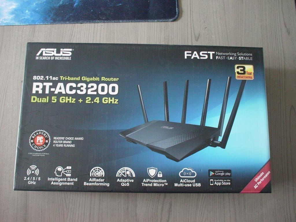 ASUS RT-AC3200 Router, Computers en Software, Ophalen of Verzenden, Zo goed als nieuw, Router, ASUS