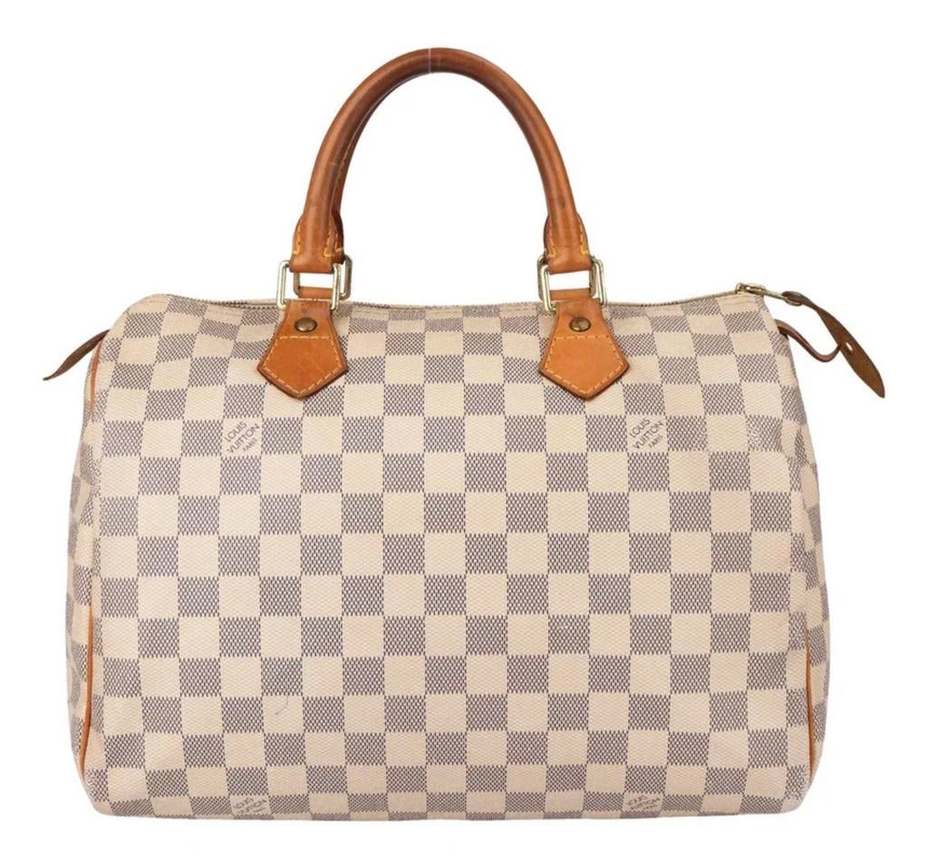 Authentieke Louis Vuitton Speedy 35 Damier Azur, Ophalen of Verzenden, Nieuw, Beige, Handtas