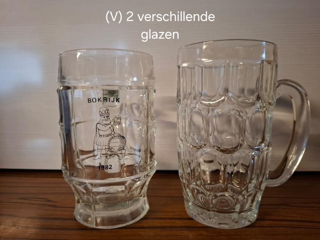 2 verres à bière Vintage différents (Bokrijk & pul), Collections, Verres & Petits Verres, Comme neuf, Enlèvement ou Envoi