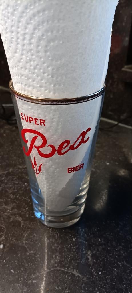 Oud bierglas super Rex oude br. SCALDIS Hingene bornem, Verzamelen, Glas en Drinkglazen, Ophalen of Verzenden, Zo goed als nieuw