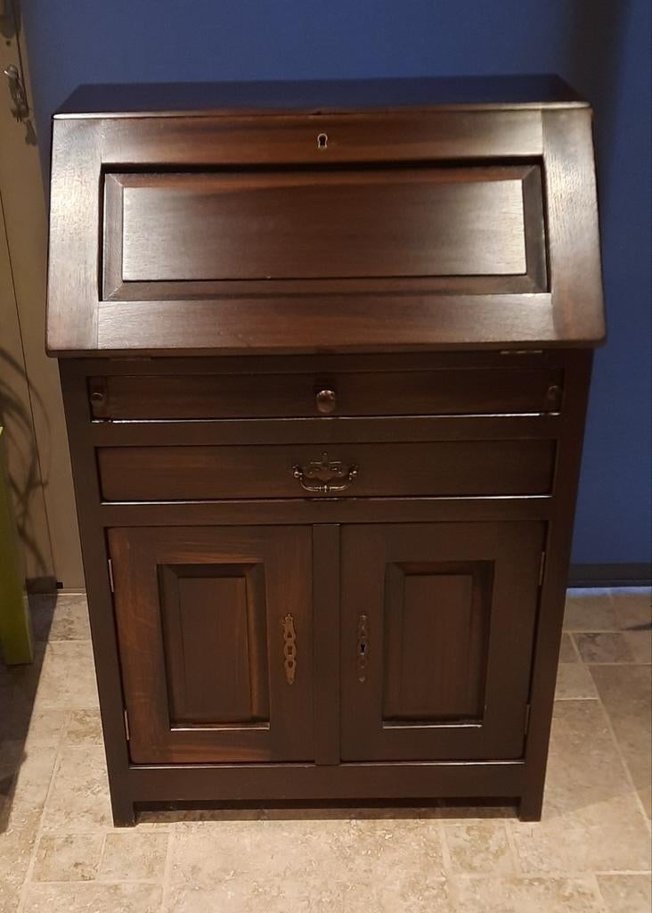 Armoire de secrétaire en bois de noyer, Antiquités & Art, Enlèvement