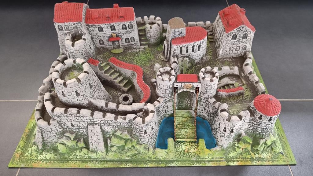 Elastolin kasteel/burcht diorama., Ophalen of Verzenden, Gebruikt, Diorama