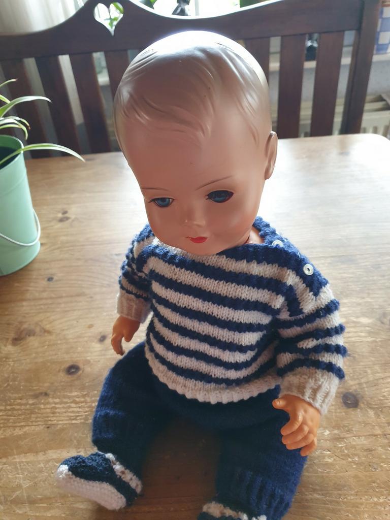 Celluloid pop , strampelchen, Verzamelen, Poppen, Ophalen of Verzenden, Zo goed als nieuw, Pop