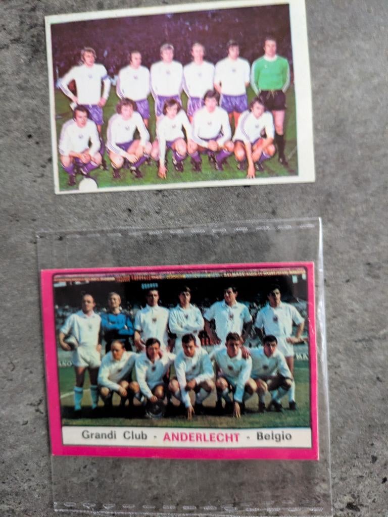 PANINI voetbal ANDERLECHT SC 2X 1967 EN 1979 TEAM, Hobby en Vrije tijd, Stickers en Plaatjes, Verzenden
