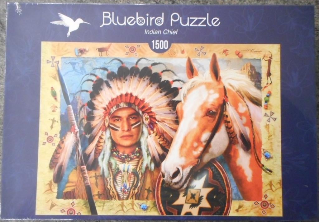 bluebird puzzel 1500 stukjes indian chief ., Ophalen of Verzenden, Nieuw