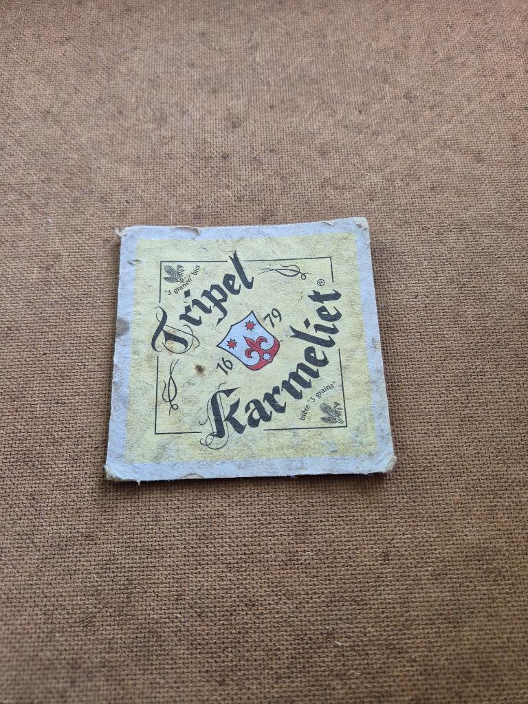 Sous bock Tripel Karmeliet (modèle 1), Collections, Marques de bière, Enlèvement ou Envoi, Utilisé, Sous-bock, Autres marques