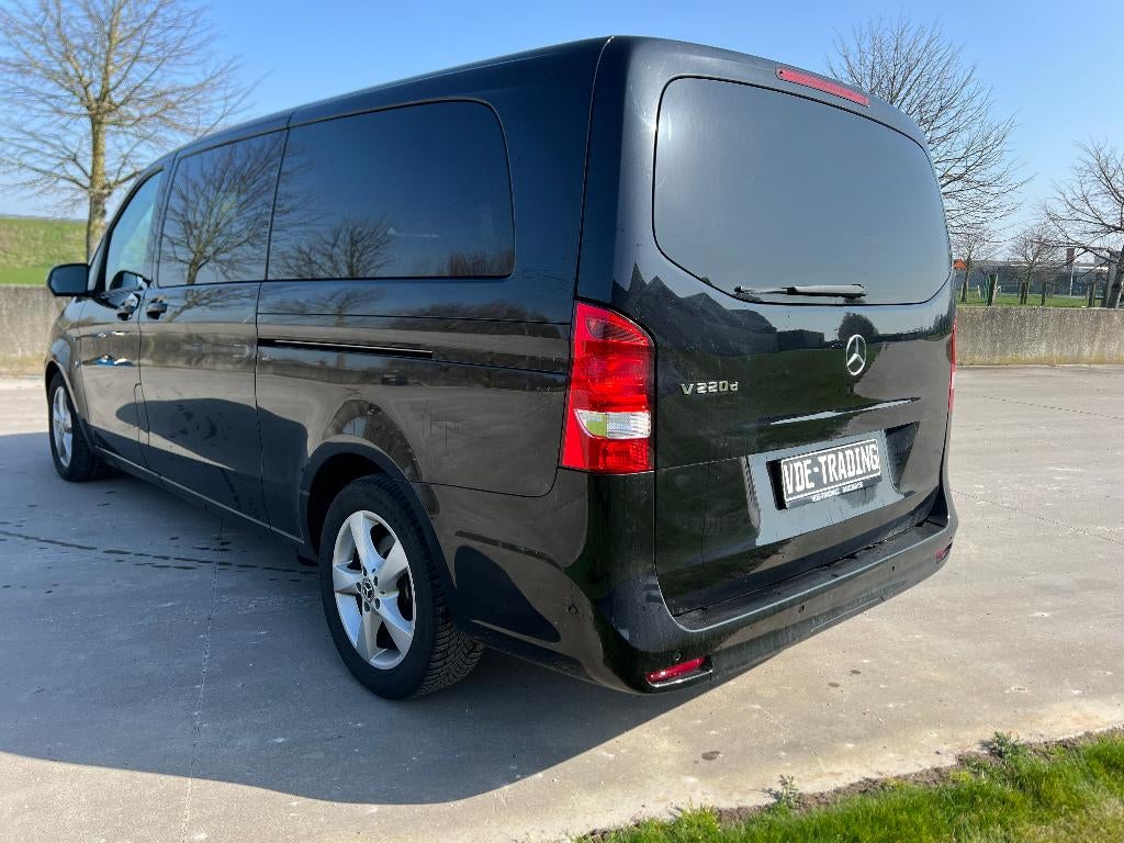 Mercedes V220 Extralang DC LEDER*GPS 24M GARANTIE, Achterwielaandrijving, 4 cilinders, 2000 kg, Zwart
