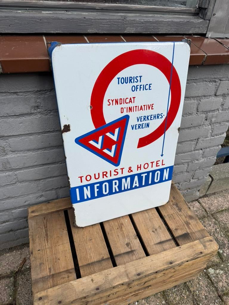 VVV oud emaille reclamebord, Ophalen of Verzenden