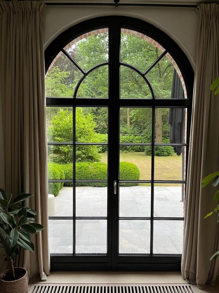 gordijnen dubbel gevoerd, Huis en Inrichting, Ophalen, 200 cm of meer, Beige, 200 cm of meer