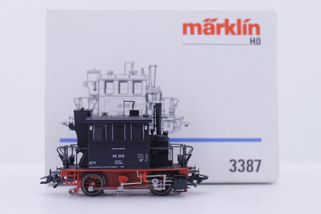 Marklin 3387 HO Stoomlocomotief BR 98 Glaskast, Hobby en Vrije tijd, Wisselstroom, Locomotief, Ophalen of Verzenden, Zo goed als nieuw