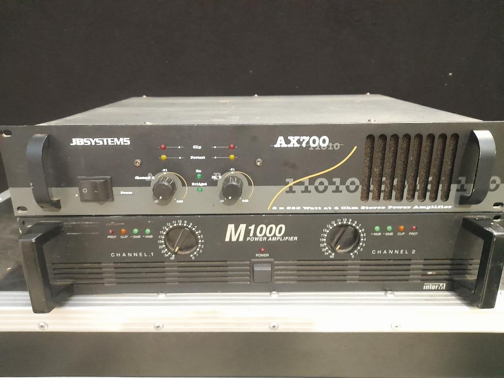 versterker inter M1000 & Jb systems AX700, Verzenden, Gebruikt, 500 tot 1000 watt, P.A.
