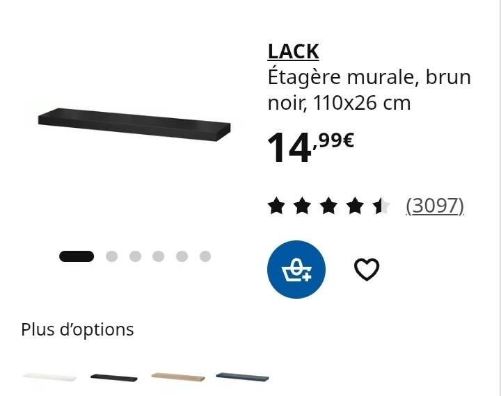 Lack   Ikea 11026 (6 pièces), Maison & Meubles, Accessoires pour la Maison | Étagères murales & Rayons de bibliothèque