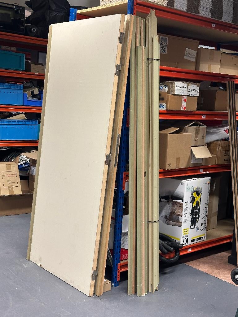 1 dubbele verfdeur met kassement, Porte intérieure, Enlèvement, Utilisé, Bois