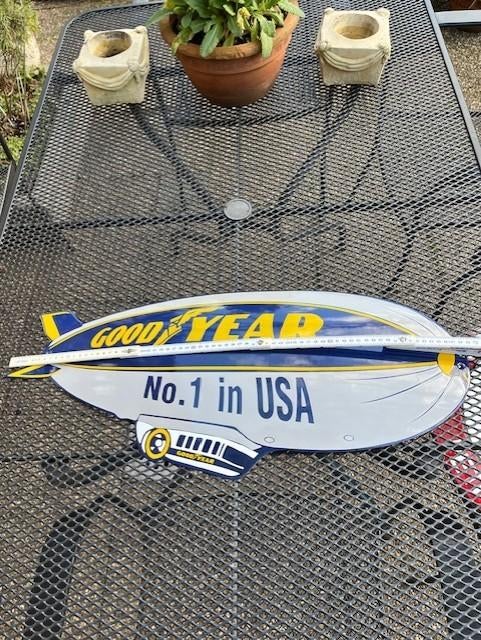 Emaille bord Goodyear auto oldtimer garage, Enlèvement ou Envoi