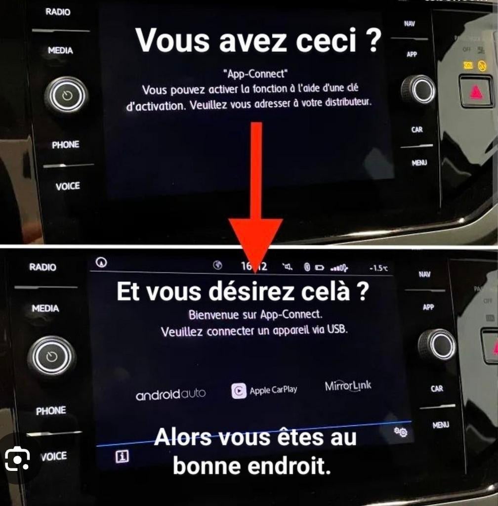 Activation Android auto ou carplay sur certain modèle de vw, Ophalen