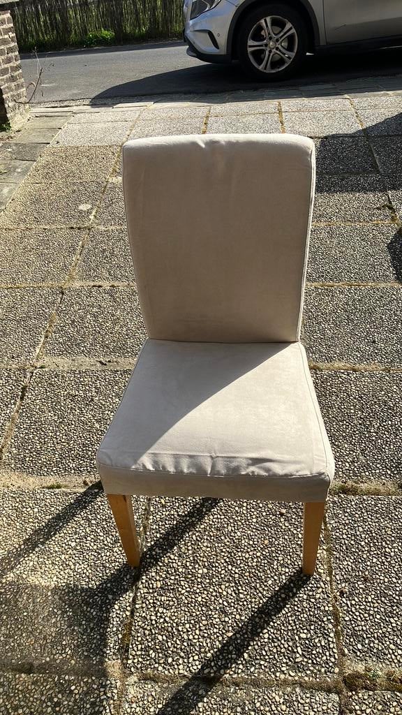 2 chaises en tissu "Peau de pêche", Autres couleurs, Deux, Enlèvement, Utilisé