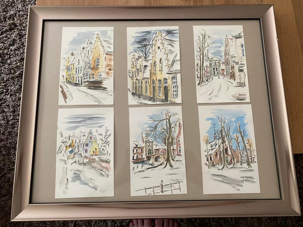 6 x aquarel van Brugge, Enlèvement