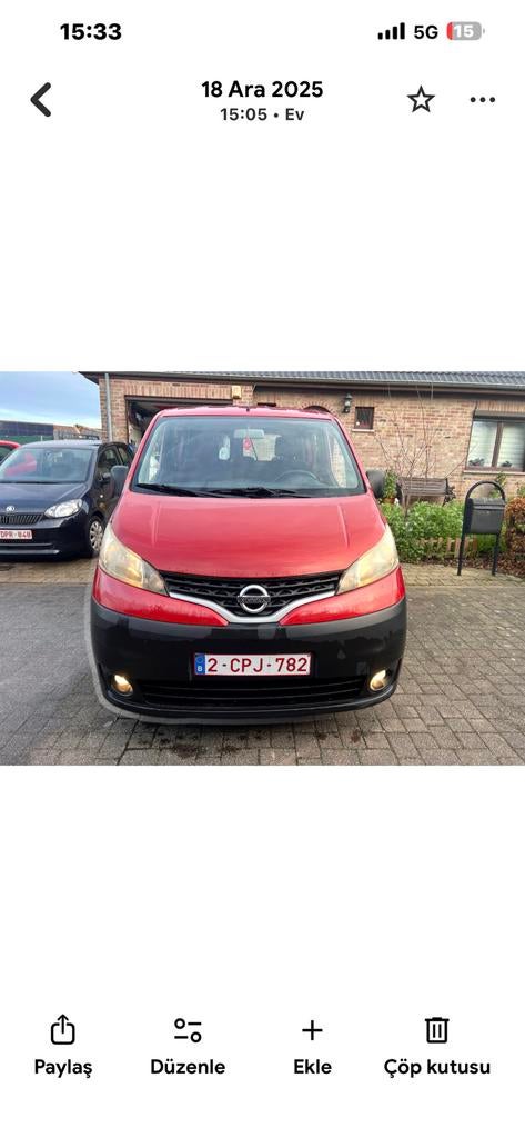 Benzine 1.6i benzine CT-OK Nissan nv200 minibus, Auto's, Euro 5, 1600 cc, Particulier, 6 deurs