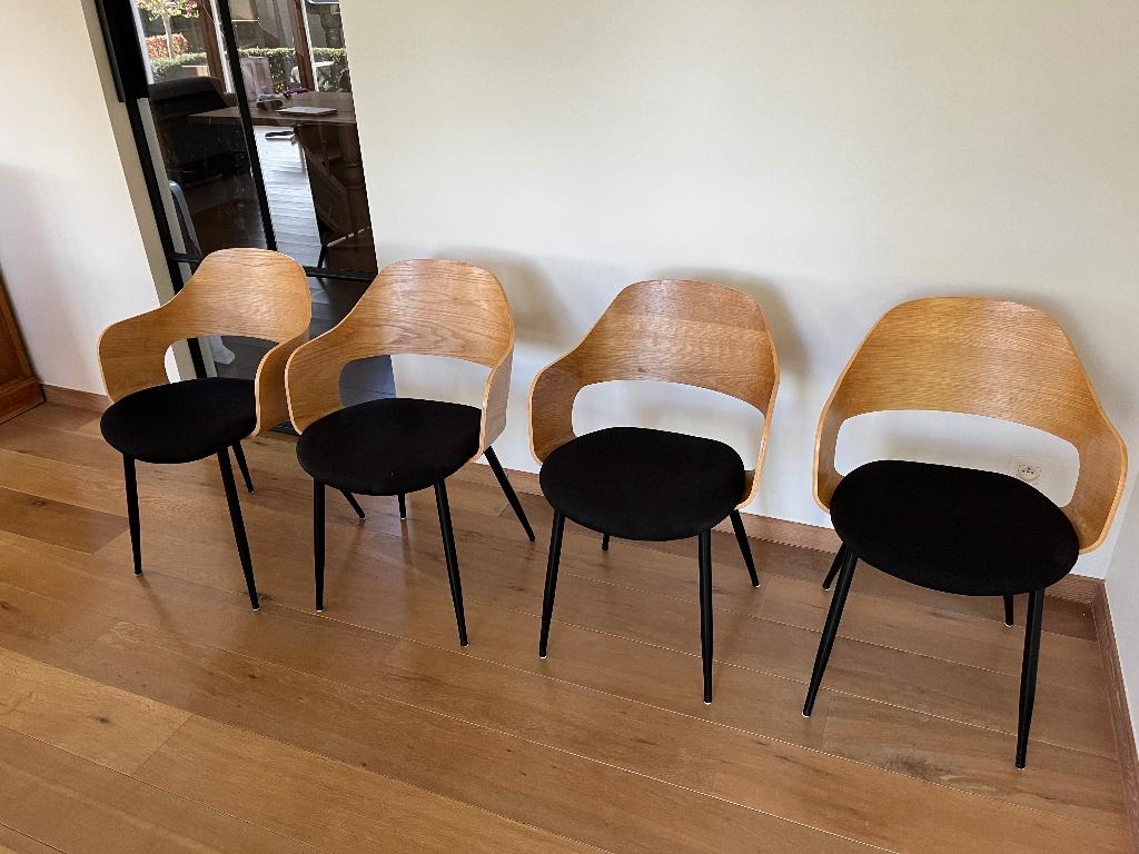 Eetkamer stoelen jysk, Huis en Inrichting, Ophalen, Zo goed als nieuw, Scandinavisch, Vier
