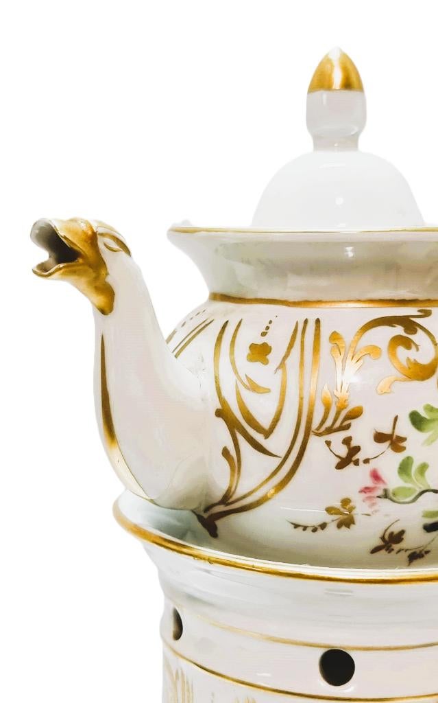 Parijs porselein,Theepot met warmhouder., Antiek en Kunst, Antiek | Porselein, Ophalen of Verzenden