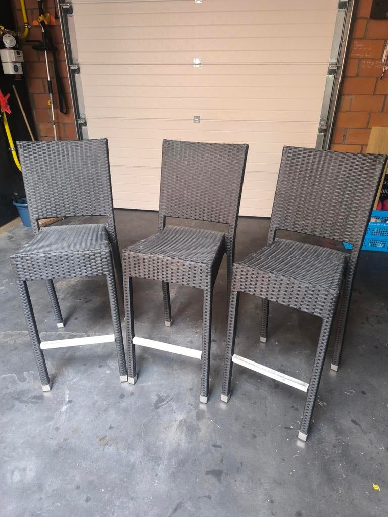 3 hoge stoelen (75 cm), Tuin en Terras, Ophalen