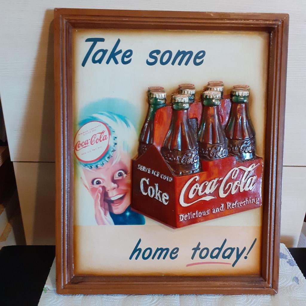 coca cola reclame bord, Verzamelen, Ophalen of Verzenden, Zo goed als nieuw
