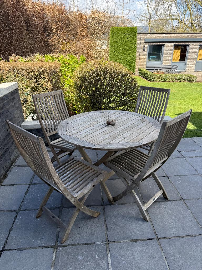 Tuinmeubels, Tuin en Terras, Ophalen, 4 zitplaatsen, Gebruikt, Tuinset